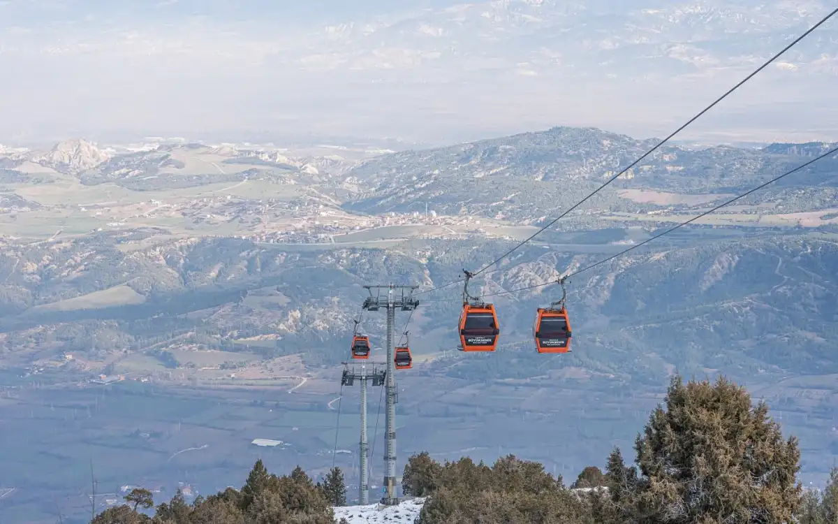 Teleferik kapısına bırakış